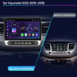 Junsun 10" Button Car Radio forHyundai lX35 2015-2018 GPS Multimedia Stereo BT FM RDS Wireless CarPlay for Apple Android Auto 4G