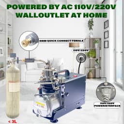 AUTO-STOP PCP AIR COMPRESSOR 300bar 4500psi High Pressure Air Compressor Electric Air Pump