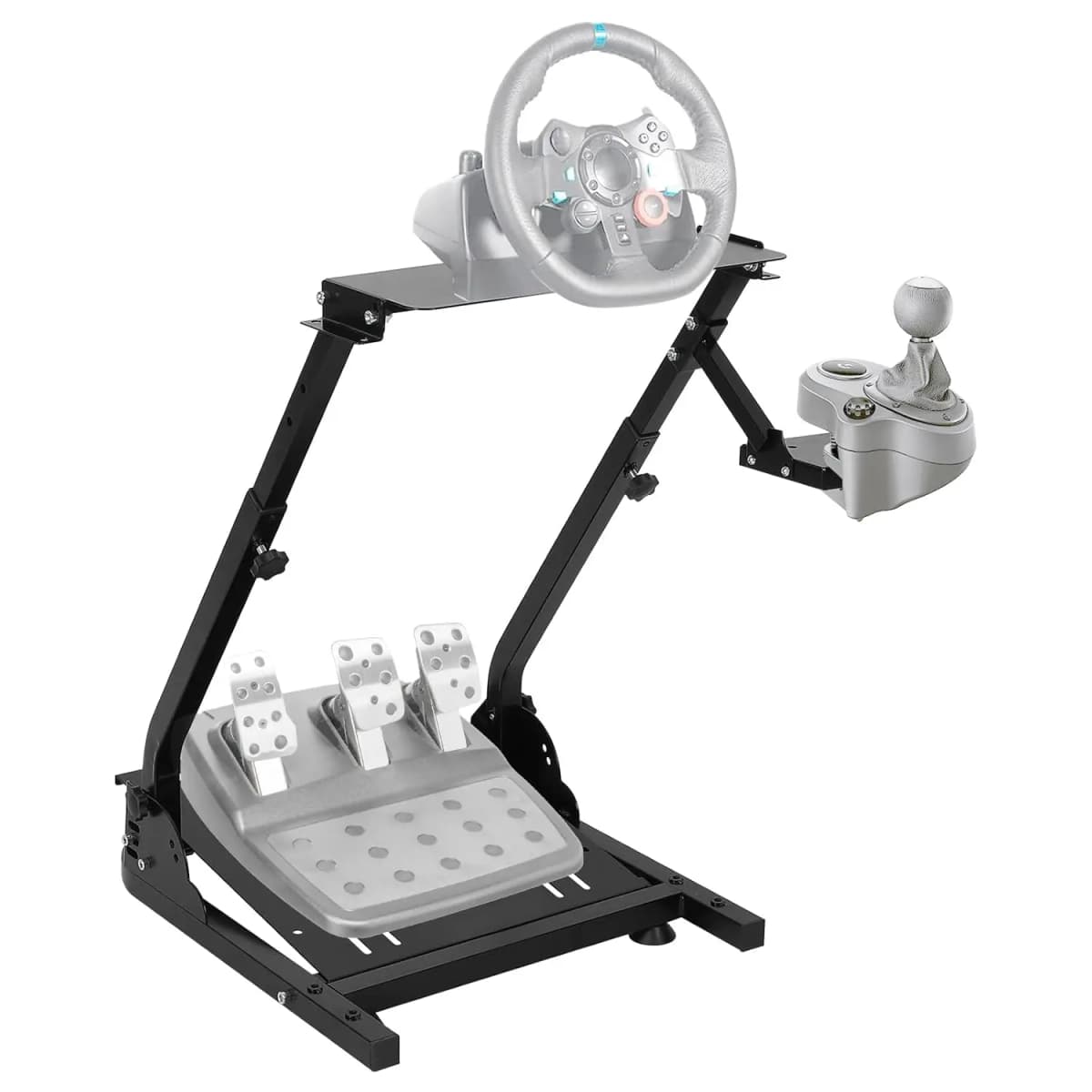 G920 Racing Steering Wheel Stand Shifter Mount fit Height Adjustable & Foldable Steering Wheal Stand for G25 G27 G29 Gaming