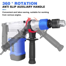 SDS-Plus Rotary Hammer Drill, Corded Drills, 2000W Heavy Duty Chipping Hammers W Vibration Control & Safety Clutch 6 Speed Adjustment