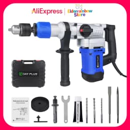 SDS-Plus Rotary Hammer Drill, Corded Drills, 2000W Heavy Duty Chipping Hammers W Vibration Control & Safety Clutch 6 Speed Adjustment