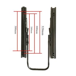 Car Engineering Car Seat Double Lock Slider 385mm Long 385mm RV Commercial Car Refires Pieces Fast & Free Shipping