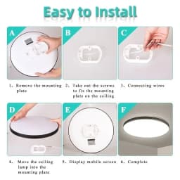 220V LED Ceiling Lights 3 Colors Change Bedroom Lamp Panel LED Indoor Lighting for Home Bathroom Dustproof LED Ceiling Lamp