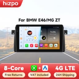 Hizpo Android Auto Car Multimedia Radio For BMW E46 M3 318/320/325/330/335 4G CarPlay GPS 2din Autoradio Navigation Wifi DSP RDS