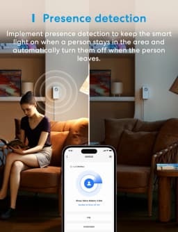 Meross Matter WiFi Human Presence Sensor Radar Detector With Luminance /Distance Detection Sensor For Smart Home Smart Life