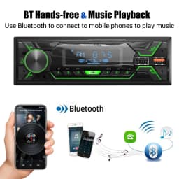 ESSGOO Car Stereo Radio Single 1Din Auto Stereo HandsFree Car Kit Bluetooth Car Autoradio Remote Control MP3 Player FM Car Audio