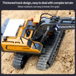 Teeggi 4WD Remote Control Excavator 4x4 Alloy Dump Truck Bulldozer Radio Model RC Car Construction Vehicle Toy Children Kid Gift
