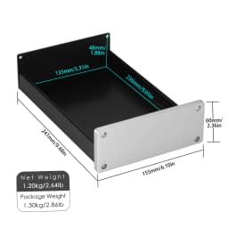 Nobsound Aluminum Chassis DIY Amplifier Housing Preamplifier DAC Metal Case Enclosure