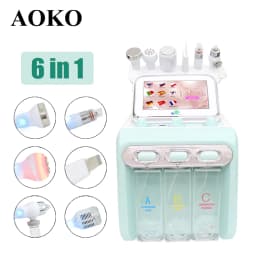 AOKO 6/7 In1 H2-O2 Hydro Dermabrasion Hydrogen dermabrasion Bio-lifting Spa Facial Ance Pore Cleaner Facial Bubble Machine