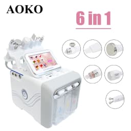 AOKO 6/7 In1 H2-O2 Hydro Dermabrasion Hydrogen dermabrasion Bio-lifting Spa Facial Ance Pore Cleaner Facial Bubble Machine
