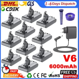 V6 21.6v 6000mAh For Dyson Replacement Battery 18650 Li-ion Battery For Dyson DC58 DC62 Vacuum Cleaner Rechargeable Battery
