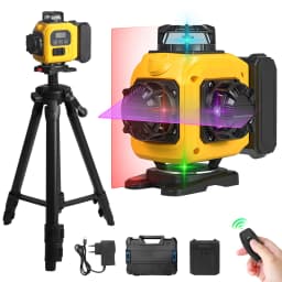 16 Lines 4D Laser Level Remote Control Green Red Purple Blue 4 Colors Beam 360° Horizontal & Vertical Powerful Lines Laser Leve