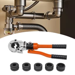 Manual Hydraulic Crimping Pliers Crimper 360° Rotating Head 5 Sets Of Dies V-shaped Mold