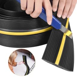 Car Threshold Strip Anti Scratch Door Sill Protector Rubber Strip Carbon Fiber Car Threshold Protection Bumper Film Sticker