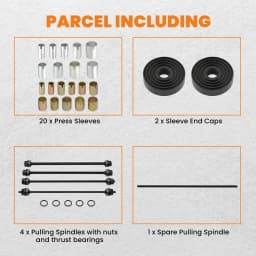 Universal 26 Pieces Pull Press Sleeve Kit Bearings Seal Removal Bushing Driver M10. M12. M14. M16. Bushing Disassembly Tool