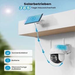  ieGeek 2K Wireless Outdoor WiFi Surveillance Camera – 360° PTZ Outdoor Camera Wireless Solar Night Vision Colour Human Detecti