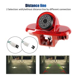 ESSGOO Reversing Rear View Backup Camera Night Vision 3rd Brake Light for Renault Trafic MK2/Vauxhall/Opel Vivaro A X83