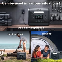 SOLARPLAY 2400W (4800W Peak)Portable Power Station LiFePo4 Batteries 220V AC Outlets Power 2160WH Solar Generator Campervan RV