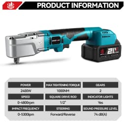 ONEVAN 2400W Brushless Electric Ratchet Wrench 1000NM Cordless Removal Screw Nut Car Repair Power Tool For Makita Battery Pin