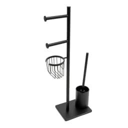 Toilet Brush Holder With Toilet Paper Holder Vertical Integrated Storage Rack Multifunctional Storage Shelf