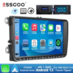 ESSGOO 9" Android 13 CarPlay Radio Car Stereo GPS Navigation WIFI RDS FM for VW Golf 5 6 Passat B6 B7 Polo Touran Tiguan Caddy