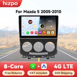 Hizpo AI Voice Radio For Mazda 5 2005 - 2010 4G Car Multimedia Video Player GPS 2din Autoradio Wireless CarPlay Android Auto DSP