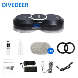 DIVEDEER Smart Water Spray Window Cleaning Robot High Suction Electric Window Cleaner Double-sided Glass Vacuum Cleaner