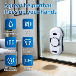 DIVEDEER Smart Water Spray Window Cleaning Robot High Suction Electric Window Cleaner Double-sided Glass Vacuum Cleaner