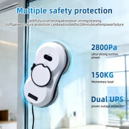 DIVEDEER Smart Water Spray Window Cleaning Robot High Suction Electric Window Cleaner Double-sided Glass Vacuum Cleaner
