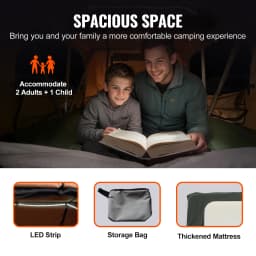 SucceBuy Rooftop Tent Hardshell Folding Tent with Telescopic Ladder Mattress PVC Cover Bag Waterproof for Jeep Van Pickup Truck