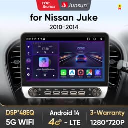 Junsun 10" Button Car Radio for Nissan Juke 2010-2014 GPS Multimedia Stereo BT FM RDS Wireless CarPlay for Apple Android Auto 4G