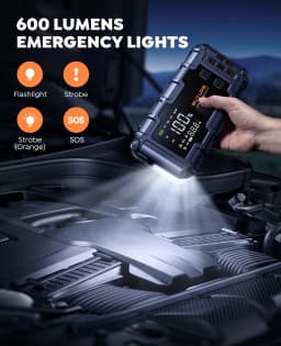BUTURE 6000A Car Jump Starter PD45W Power Bank Portable 160PSI Air Pump Battery Emergency Boosters Starting Device Car Starter