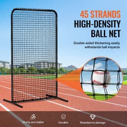 SucceBuy 7x4 ft I Screen Baseball for Batting Cage Baseball Softball Safety Screen Body Protector Portable Batting Screen