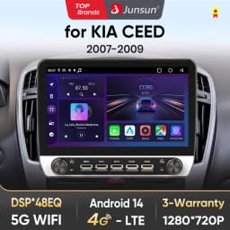 Junsun 10" Button Car Radio forKIA CEED 2007-2009 GPS Multimedia Stereo BT FM RDS Wireless CarPlay for Apple Android Auto 4G