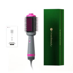 Kinseibeauty Hair Dryer and Straightening Brush 2IN1 Ion Hair Straightener Hair Brush Electric Hot Air Brush Anti-ironing Blower