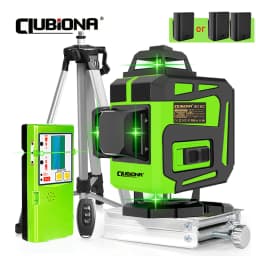 CLUBIONA 4D 16 lines Cross Line Laser Level Green Beam Line For Tiles Floor Multi function & Horizontal Vertical Self-Leveling