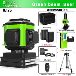 CLUBIONA 4D 16 lines Cross Line Laser Level Green Beam Line For Tiles Floor Multi function & Horizontal Vertical Self-Leveling