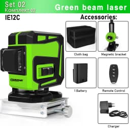 CLUBIONA 4D 16 lines Cross Line Laser Level Green Beam Line For Tiles Floor Multi function & Horizontal Vertical Self-Leveling