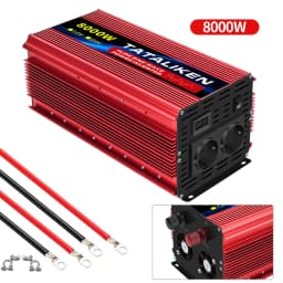 EU Socket Pure Sine Wave Inverter 1000W/300W/5000W/6000W DC 12V To AC 220V 50HZ Power Inverter Charger Converter Adapter