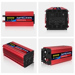 EU Socket Pure Sine Wave Inverter 1000W/300W/5000W/6000W DC 12V To AC 220V 50HZ Power Inverter Charger Converter Adapter