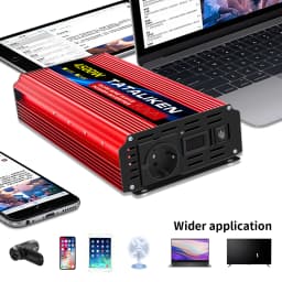 EU Socket Pure Sine Wave Inverter 1000W/300W/5000W/6000W DC 12V To AC 220V 50HZ Power Inverter Charger Converter Adapter