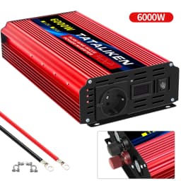 EU Socket Pure Sine Wave Inverter 1000W/300W/5000W/6000W DC 12V To AC 220V 50HZ Power Inverter Charger Converter Adapter