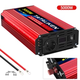 EU Socket Pure Sine Wave Inverter 1000W/300W/5000W/6000W DC 12V To AC 220V 50HZ Power Inverter Charger Converter Adapter