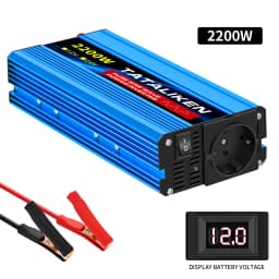 EU Socket Pure Sine Wave Inverter 1000W/300W/5000W/6000W DC 12V To AC 220V 50HZ Power Inverter Charger Converter Adapter