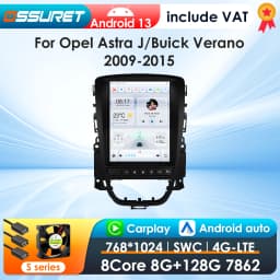 9.7'' Android 13 Car Multimedia GPS Player For Opel Astra J Vauxhall Buick Verano 2009-2015 Wireless Android Auto Carplay 4G-LET