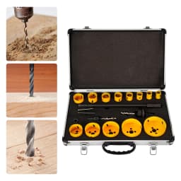 17 Pcs Hole Saw Kit Cutter Metal Wood DIY Tools Hss Bi-metal Hole Saw Blade Crown Saw Core Drilling Bit Hole Saw Drill Bit Kit