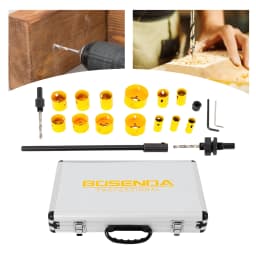 17 Pcs Hole Saw Kit Cutter Metal Wood DIY Tools Hss Bi-metal Hole Saw Blade Crown Saw Core Drilling Bit Hole Saw Drill Bit Kit