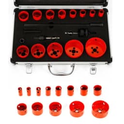 17 Pcs Hole Saw Kit Cutter Metal Wood DIY Tools Hss Bi-metal Hole Saw Blade Crown Saw Core Drilling Bit Hole Saw Drill Bit Kit