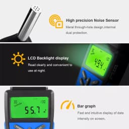 BTMETER BT-822A Sound level meter Decibel Noise level meter 30~130dB Environmental Quality Tester Tool Sensitively adjustable