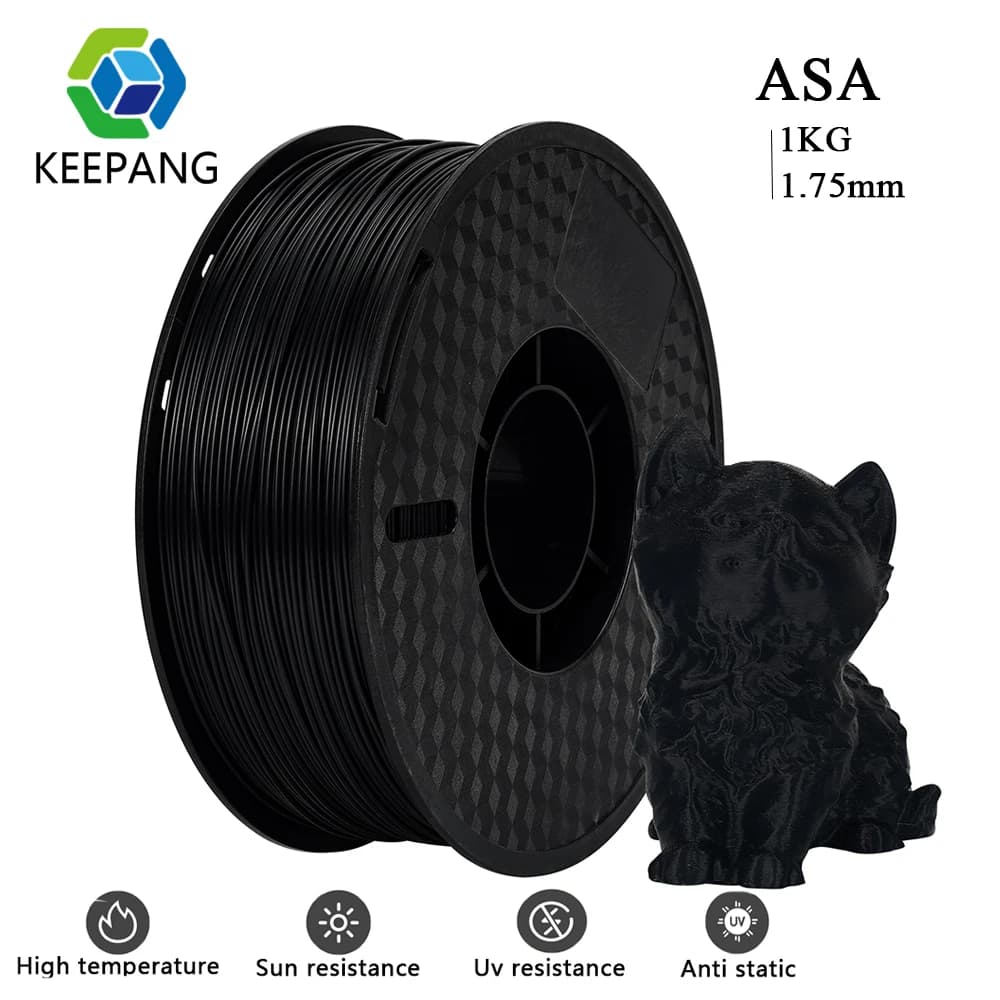 KEEPANG 1KG ASA 3D Printer Filament 1.75mm UV/Rain/Heat Resistant  Engineering Printing Material ASA Filament for 3D Printers